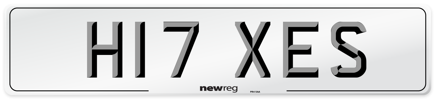 H17 XES Number Plate from New Reg